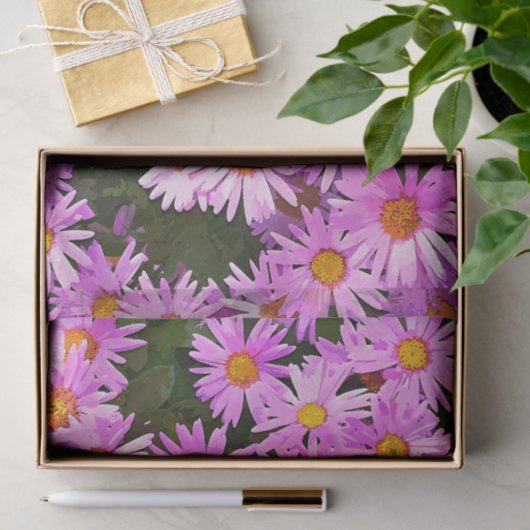  PINK DAISIES TISSUEPAPIER (Geschenk)