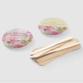 Pink Daisies Wedding Fans Romantische bloemen Handwaaier (Niet-gemonteerd)