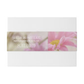 Pink Daisies Wedding Invitation Belly Band Bloemen Uitnodigingen Wikkel (Achterkant Voorbeeld)