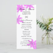 Pink Daisies Wedding Programme Programmakaart (Staand voorkant)