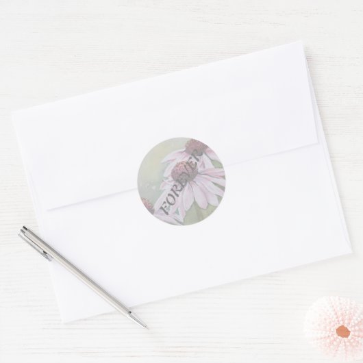 PINK DAISIES WEDDING STICKERS (Envelop)