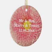 Pink Daisy, bewaar het datum Ornament (Rechts)