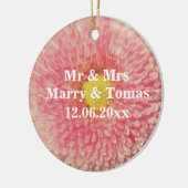 Pink Daisy, bewaar het datum Ornament (Links)