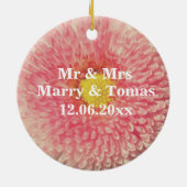 Pink Daisy, bewaar het datum Ornament (Achterkant)