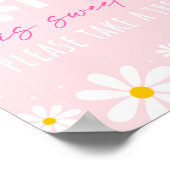 Pink Daisy Birthday Treat Sign Poster (Hoek)