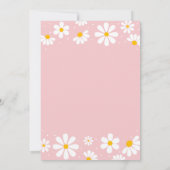 Pink Daisy Boho tweede verjaardag Kaart (Achterkant)