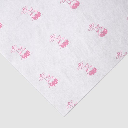 Pink Daisy Bunny Tissuepapier (Detail)