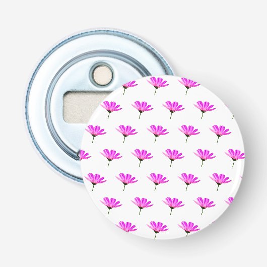 Pink Daisy Button Flesopener (Voorkant)