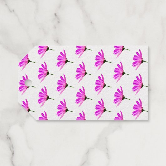 Pink Daisy Cadeaulabels (Achterkant (horizontaal))