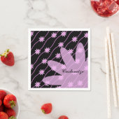 Pink Daisy Chain Floral Pattern Napkins Servet (Insitu)