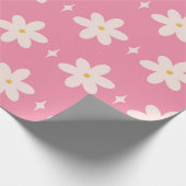 Pink Daisy Charm Cadeaupapier (Hoek)