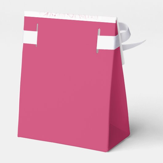 Pink Daisy Effect Floral Wedding Bedankdoosjes (Achterkant)