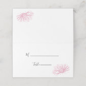 Pink Daisy Effect Floral Wedding Plaatskaartje (Buitenkant ongevouwen)