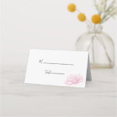 Pink Daisy Effect Floral Wedding Plaatskaartje (Voorkant)