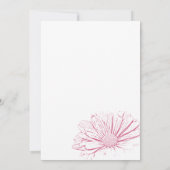 Pink Daisy Effect Floral Wedding Rehearsal Dinner Kaart (Achterkant)