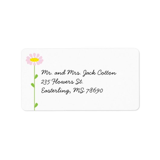 Pink Daisy Etiket (Voorkant)