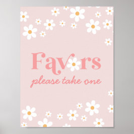 Pink Daisy Favors Poster