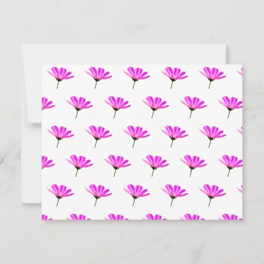 Pink Daisy Feestdagenkaart (Voorkant)