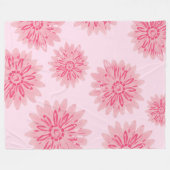 Pink Daisy Fleece Deken (Voorkant (Horizontaal))