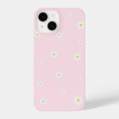 Pink Daisy Floral iPhone Case – Cute Spring Design Hoesje (Achterkant)