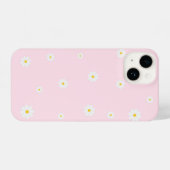 Pink Daisy Floral iPhone Case – Cute Spring Design Hoesje (Achterkant horizontaal)