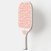 Pink Daisy Floral Pattern Personalized Name Cute Pickleball Paddle (Links)