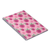 Pink daisy floral seamless patternart, beauty, blo notitieboek (Rechterzijde)