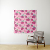 Pink daisy floral seamless patternart, beauty, blo wandkleed (In situ)
