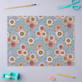 Pink Daisy Floral Tissuepapier (Craft)