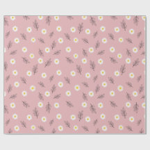 Pink Daisy Floral Wrapping Paper| Special Occasion