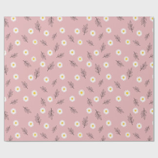 Pink Daisy Floral Wrapping Paper| Special Occasion Cadeaupapier