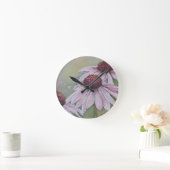 PINK DAISY FLOWER CLOCK RONDE KLOK (Huis)