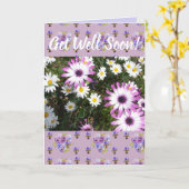 Pink Daisy Flower Floral dan niet snel art Kaart (Gele Bloem)