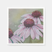 PINK DAISY FLOWER PAPER NAPKINS SERVET (Voorkant)