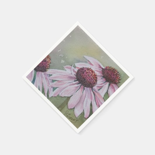 PINK DAISY FLOWER PAPER NAPKINS SERVET (Hoek)