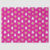 Pink Daisy Ghost Halloween Tissuepapier (Voorkant)