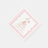 Pink Daisy Gingham Gekke Goose Verjaardag servette Servet (Hoek)