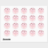 Pink Daisy Girl Baby Shower Thank You  Ronde Sticker (Vel)