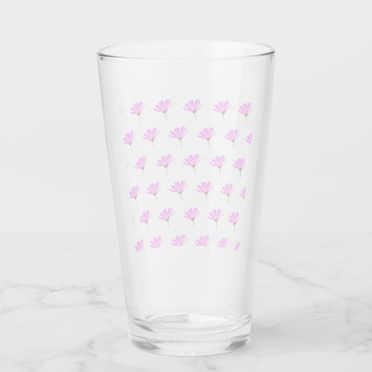 Pink Daisy Glas (Achterkant)