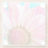 Pink Daisy Glazen Onderzetter (Achterkant)
