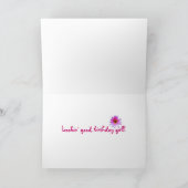 Pink Daisy Happy Birthday Eileen kaart (Binnen)