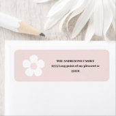 Pink Daisy Happy Birthday Etiket (Insitu)