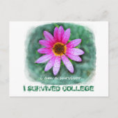 Pink Daisy Ik ben een Survivor Briefkaart (Voorkant)