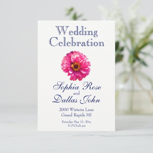 Pink Daisy Kaart (Staand voorkant)