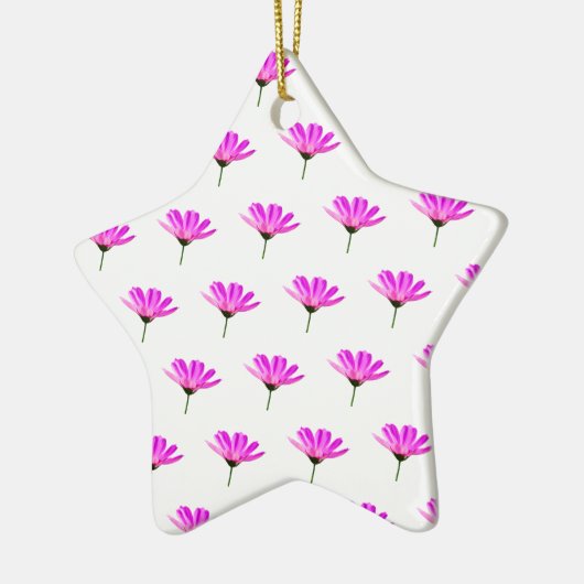 Pink Daisy Keramisch Ornament (Links)