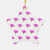 Pink Daisy Keramisch Ornament (Achterkant)