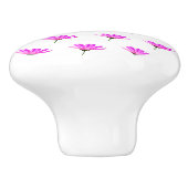 Pink Daisy Keramische Knop (Zijkant)