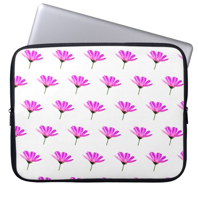 Pink Daisy Laptop Sleeve (Voorkant)