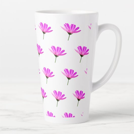 Pink Daisy Latte Mok (Rechts)