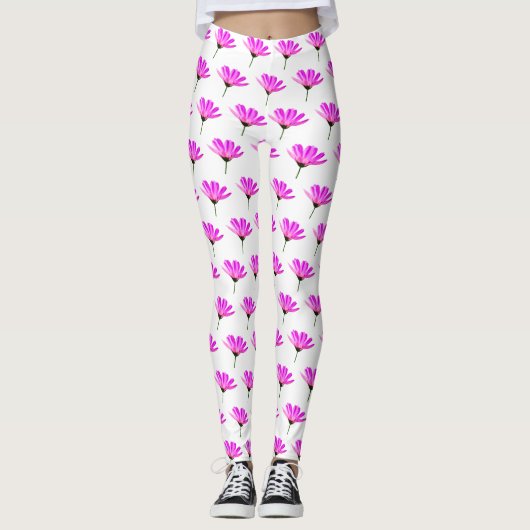 Pink Daisy Leggings (Voorkant)
